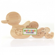Купить деревянная игрушка фабрика фантазий фигурки животных чей утенок 60098