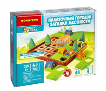 Купить bondibon настольная логическая игра-головоломка бондилогика палаточный городок загадки местности вв5077