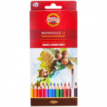 Купить koh-i-noor карандаши акварельные mondeluz европодвес 24 цвета 3718024001ksru