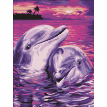Купить остров сокровищ картина по номерам дельфины 40х50 см 662482