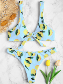 Купить knot lemon print bikini set ( id 262886205 )