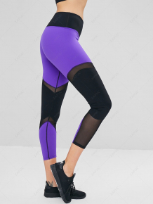 Купить mesh panel color block sports leggings ( id 275247801 )