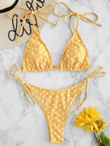 Купить zaful polka dot string bikini set ( id 270624803 )