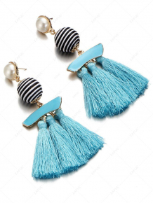 Купить artificial pearl striped ball tassel drop earrings ( id 278286105 )