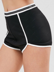 Купить zaful striped contrast piping sports shorts ( id 283134503 )