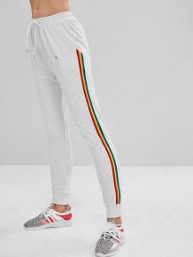 Купить zaful pocket striped drawstring jogger pants ( id 281099701 )