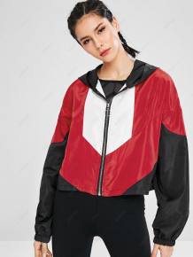 Купить color block hooded athletic jacket ( id 343039501 )