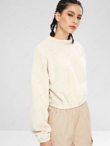 Купить casual drop shoulder fluffy sweatshirt ( id 353888202 )