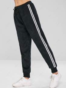 Купить zaful striped side drawstring corduroy jogger pants ( id 363825602 )