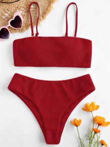 Купить zaful textured bandeau bikini set ( id 354518213 )