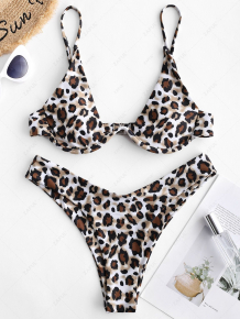 Купить zaful leopard snakeskin underwire bikini set ( id 436177904 )
