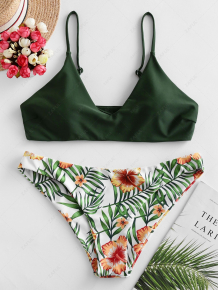 Купить zaful floral leaf print bikini swimsuit ( id 460552201 )