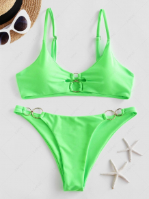 Купить zaful dual o-ring neon bikini swimsuit ( id 461222004 )