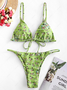 Купить zaful ditsy print string bikini swimsuit ( id 461374303 )