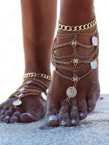 Купить toe ring layered coin anklet ( id 466478101 )