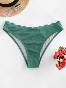 Купить zaful scalloped ribbed bikini bottom ( id 461691512 )