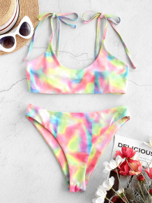 Купить zaful tie dye self-tie bikini swimwear ( id 468046701 )