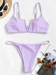 Купить zaful wired v-notch bikini swimsuit ( id 463354717 )