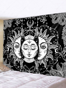 Купить digital print sun and moon face waterproof tapestry ( id 468478204 )