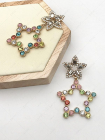 Купить colorful rhinestone star shape drop earrings ( id 468667301 )