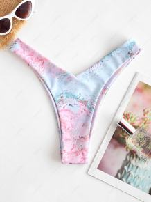 Купить zaful marble print high leg bikini bottom ( id 468765701 )
