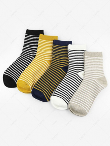 Купить 5 pairs striped print crew socks set ( id 471154101 )
