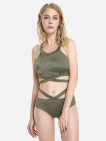 Купить zan.style cross wrap halter bikini set ( id 256887721 )