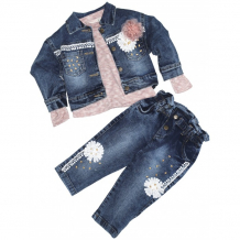 Купить baby rose комплект для девочки жакет, лонгслив и джинсы 3247