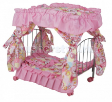 Купить кроватка для куклы buggy boom с балдахином на поворотных колесиках loona 8891 8891