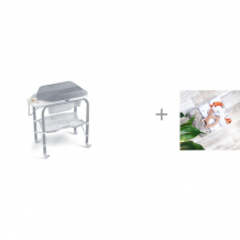 Купить пеленальный столик cam cambio с ванночкой и пеленка mjolk лисички/palm tree/звёзды 80х80 см 