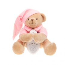 Комфортер Drema BabyDou Медведь с белым и розовым шумом 20 см 