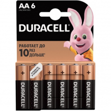 Купить duracell батарейка алкалиновая basic aa (lr06) 6 шт. 5000394107458