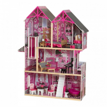 Купить kidkraft кукольный домик бэлла интерактивный с мебелью (16 элементов) 65944_ke