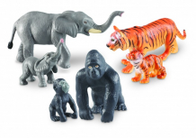 Купить learning resources игровой набор животные джунглей мамы и малыши (6 элементов) ler0839