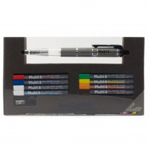 Купить pentel набор multi 8: автоматический карандаш, 8 наборов цветных грифелей 2 мм, точилка ph802st