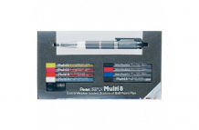 Купить pentel набор super multi 8: ручка-карандаш, 5 наборов цветных грифелей 2 мм, 3 набора стержней ph803st