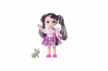 Купить funky toys кукла шарнирная малышка лили шатенка с собачкой 16 см ft72006