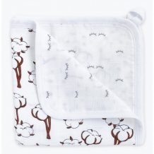 Купить одеяло mjolk двустороннее муслиновое лёгкое хлопок/глазки 110х110 см 5022475
