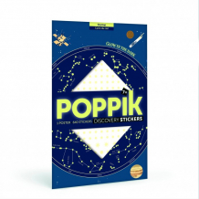 Купить poppik образовательный постер из наклеек карта неба с созвездиями светится в темноте dis004