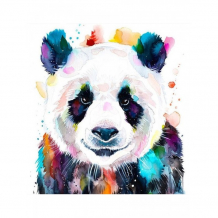 Купить котеин картина по номерам большая панда 30х30 см khm0075