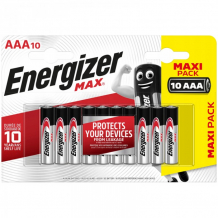 Купить energizer батарейка max aaa (lr03) алкалиновая 10bl 7638900413830