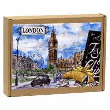 Купить пазл фигурный деревянный лондон гастрономическое путешествие 98006