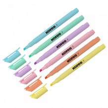 Купить kores набор тексовыделителей high liner pastel толщина линии 1-4 мм 6 цветов 1336208
