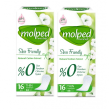 Купить molped ежедневные прокладки pure&soft skin friendly 2х16 шт. 5063097/2