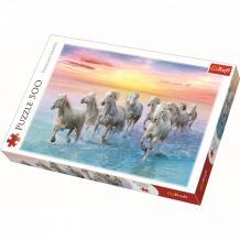 Купить trefl пазлы белые лошади в галопе (500 элементов) 37289t