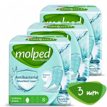 Купить molped гигиенические антибактериальные прокладки antibacterial normal 24 шт. 5070434/3