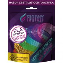 Купить funtasy набор светящегося pla-пластика для 3d-ручек 3 цвета по 10 м plaf-set-3-10