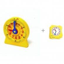Купить развивающая игрушка learning resources учимся определять время часовой пазл и циферблаты 