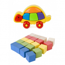 Купить развивающая игрушка тебе-игрушка логическая черепашка + набор для конструирования кубики 20 шт. 15-5877+ку-004