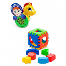 Купить развивающая игрушка тебе-игрушка каталка-неваляшка конь № 1 + игрушка кубик логический малый 15023+40-0011